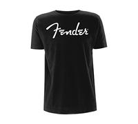 Fender Classic Logo Official Tee T-Shirt Mens Unisex (X-Large) Black