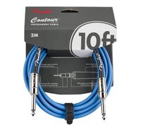 Fender Contour Series Instrument Cable (10FT STR/STR) in Lake Placid Blue
