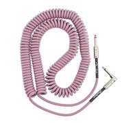 Fender Contour Coiled Instrument Cable Guitar Accessories Straight/Angle Burgundy Mist 30 ft