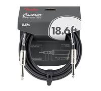 Fender Contour Instrument Cable, Straight, Black, 18.6ft | Low-noise guitar lead, straight connectors, ideal for live performance & gigging, electric guitar cable, durable build