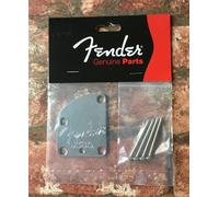 Fender Contoured Stratocaster Neck Plate with "Corona" Stamp - for Deluxe Strat