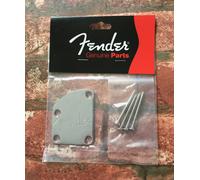 Fender Contoured Stratocaster Neck Plate with Spaghetti Logo - for Deluxe Strat