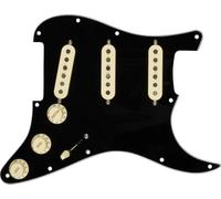 Fender® Pre-wired Pickguard Strat® Custom Shop FAT 50's - S/S/S - Black, 0992340506