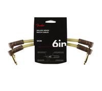 Fender Deluxe 6" Patch Cable 2- Pack Tweed