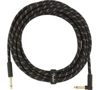 Fender Deluxe Instrument Cable, Gold-Plated, Straight/Angle, 18.6ft Tweed