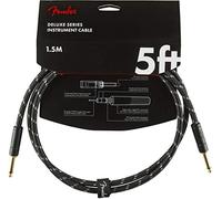 Fender Deluxe 5ft Straight Instrument Cable Black Tweed