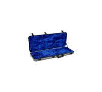 Fender Deluxe Molded Strat,Tele Electric Guitar Case, TSA-Approved with Military-Grade Shell, Lake Placid Blue Interior, Inca Silver Exterior