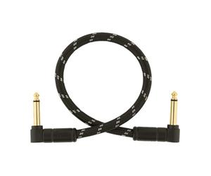 Fender Deluxe Series 1 foot Instrument Cable, Black Tweed (NEW)