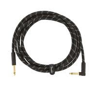 Fender Deluxe Series 10 foot Angled Instrument Cable, Black Tweed (NEW)