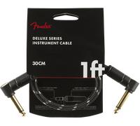 Fender Deluxe Series 1ft Black Tweed Angled Jack - Jack Lead Guitar Patch Cable
