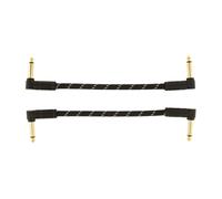 Fender Deluxe Series 6 Inch Patch Cable, Black Tweed, 2 Pack (NEW)
