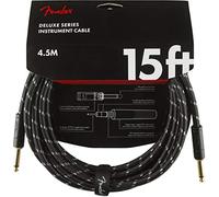 Fender Deluxe Series Instrument Cable - 15 ft - STR/STR - Black Tweed