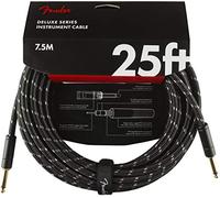 Fender Deluxe Series Instrument Cable - 25 ft - STR/STR - Black Tweed,7.5m