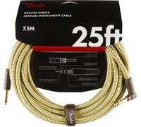 Fender Deluxe Series Instrument Cable, Straight/Angle, Tweed (24.6 Ft)