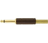 Fender Deluxe Series Instrument Cable, Straight, Tweed, 25ft | Guitar lead for live performance, noise-free signal, durable tweed jacket, straight connectors, 25ft reach