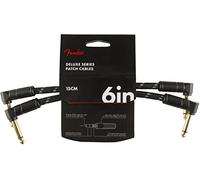 Fender Deluxe 6" Patch Cable 2 Pack Black Tweed