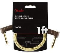 Fender Deluxe 30CM/1ft Angle Instrument Cable Tweed