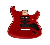 Fender Deluxe Stratocaster HSH Electric Guitar, Candy Apple Red | HSH humbucker pickup config, alder body, 2-point bridge, gloss finish, versatile tones, intermediate to advanced players