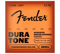 Fender Acoustic Guitar Strings 860CL - Phosphor Bronze Dura-Tone Coated 11-52