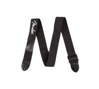 Fender Embroidered Logo Guitar Strap, 2" wide Polyester with Reinforced Leather