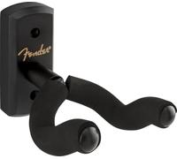 Fender Essentials Guitar Wall Hanger & Display Mount, Black | Secure wall storage for electric & acoustic guitars, locking mechanism, easy install, guitar display, Fender accessories