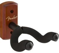 Fender Essentials Guitar Wall Hanger & Mount, Rosewood | Auto-lock wall mount, suits acoustic & electric guitars, rosewood cradle, home studio storage, secure display