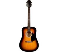 Fender FA-115 Dreadnought 6 String Acoustic Guitar Pack in Sunburst. Gig Bag, Picks, Strap, Strings, & free online guitar lessons included.