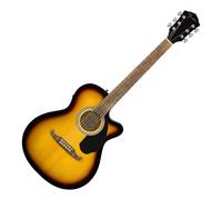 Fender FA-135CE Concert Acoustic Guitar, Walnut Fingerboard, Sunburst, Comes with Free Virtual Lessons