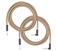 Fender Festival 18.6FT STR/ANG Hemp Instrument Cable (Natural) in 2-Pack