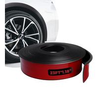 Fender Flares Edge Trim,Car Wheel Eyebrow Arch Trim Lips Strip Fender Flare Protector, Fender Flare Rubber Seal for Car and Truck Wheel Arch Well Black, 23ft(l) x0.09ft(w)