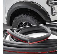Fender Flares Edge Trim,Fender Flares EPDM Rubber Seal for Car and Truck Wheel Arch Well,Rubber Gasket for Fender Flare Universal,Bonds with Self-Adhesive Automotive Grade Tape,T Style,Black (18ft)