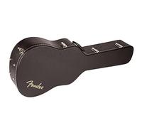 Fender Flat-Top Dreadnought Acoustic Guitar Hard Case, Black | Fits 6 & 12-string dreadnoughts, 1-inch foam padding, thick plush lining, durable hard case protection