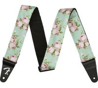 Fender Floral Guitar Strap, Patterned & Colourful, Surf Green | Floral design, suits acoustic & electric guitars, adjustable length, stylish accessory for women & all players