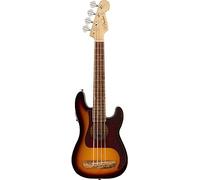 Fender Fullerton Precision Bass Uke, Walnut Fingerboard, 3-Colour Sunburst | Electric bass ukulele, Precision Bass-inspired, walnut fingerboard, tortoiseshell pickguard, rich low-end tone, beginner