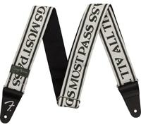 Fender George Harrison All Things Must Pass Logo Strap, White/Black, 2 Inches, White, S