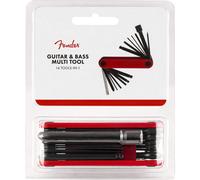 Fender Guitar,Bass Multi-Tool, 14-in-1 Maintenance Tool with Hex Wrenches, Screwdrivers, Truss Rod Socket, Durable Chrome Vanadium, Compact Design, R