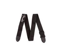 Fender Guitar Strap, Polyester Webbing with Grey Logo, Adjustable 33”-53”, Black