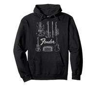 Fender Guitars & Amp Logo Pullover Hoodie, Adult Unisex, Black, XX-Large