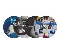 FENDER GUITARS, 4-PK COASTER SET, MULTI