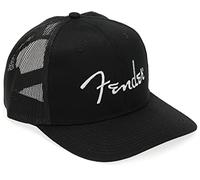 Fender Silver Logo Snapback Hat Black One Size