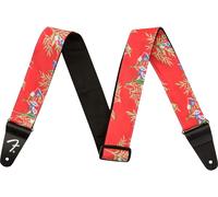 Fender® Hawaiian Guitar Strap Guitar Strap Width 5 cm Length 86-150 cm Red Floral