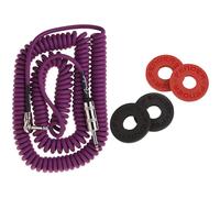 Fender? Hendrix? Voodoo Child? Vintage-Style Cable - 30ft - Purple & 990819000 Strap Blocks (2 Pair), 2.5 cm*4.0 cm*0.25 cm