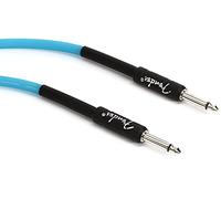 Fender Instrument Cable, Straight, Blue, Guitar Lead, 3M/10ft | Electric guitar cable, 3M straight jack lead, shielded, beginner-friendly, reduces interference, stage & studio