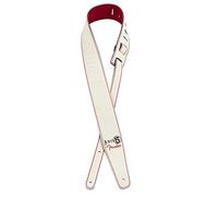 Fender John 5 Leather Strap White and Red