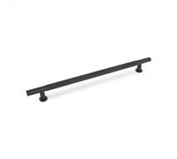 Fender Knurled Kitchen Cabinets T Bar Handle, 224mm Centres, Solid Brass, Matt Black, Pack Of 2