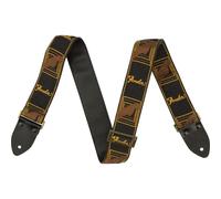 Fender Legacy Vintage Monogram Guitar Strap Guitar Strap - Black/Brown/Yellow. Suitable for Electric, Acoustic & Bass Guitars.