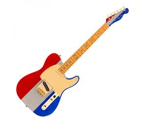 Fender Limited Edition Buck Owens Telecaster MN Red Silver and Blue Sparkle