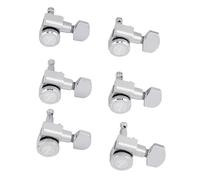 Fender Locking Guitar Tuners, Set of 6, Chrome, Stratocaster and Telecaster, Modern Style, Staggered Height, Mounting Hardware Included