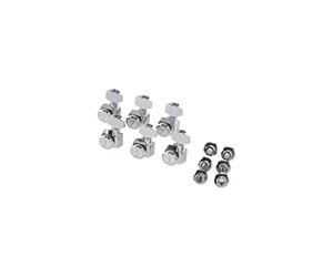 Fender Locking Strat/Tele Tuning Machine Set, Left-Handed | Drop-in upgrade, locking tuners for left-handed Strat & Tele, improved tuning stability, fast string changes, set of 6