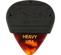 Fender Mojo Grip Guitar Picks, Tortoiseshell Heavy, 3x | Heavy gauge plectrums, tortoiseshell pattern, textured grip, ideal for rock & electric guitar, 3x multipack